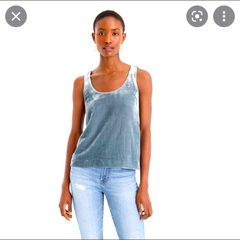 J crew velvet tank top